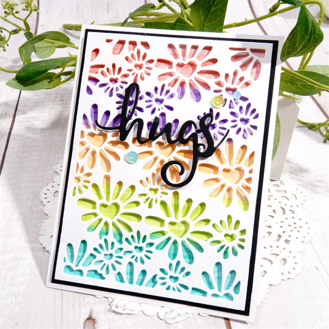 Inlovearts Blooming Daisy Background Board Cutting Dies