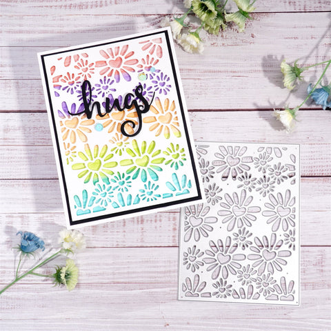 Inlovearts Blooming Daisy Background Board Cutting Dies