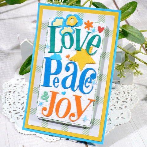 Inlovearts "Love & Peace & Joy" Word Cutting Dies