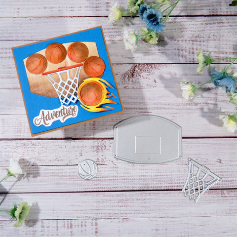 Inlovearts Basketball With Basket Cutting Dies