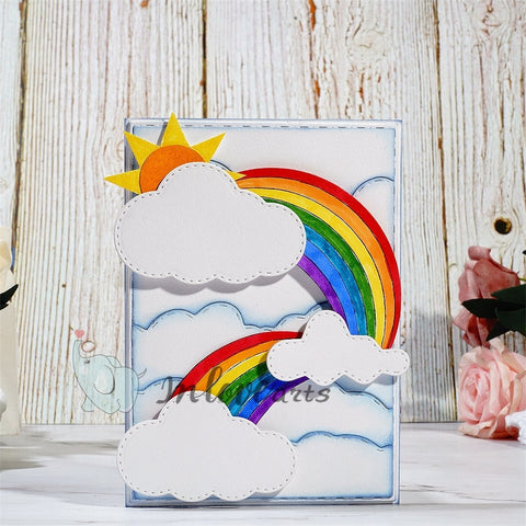 Inlovearts Cascading Clouds Background Board Cutting Dies