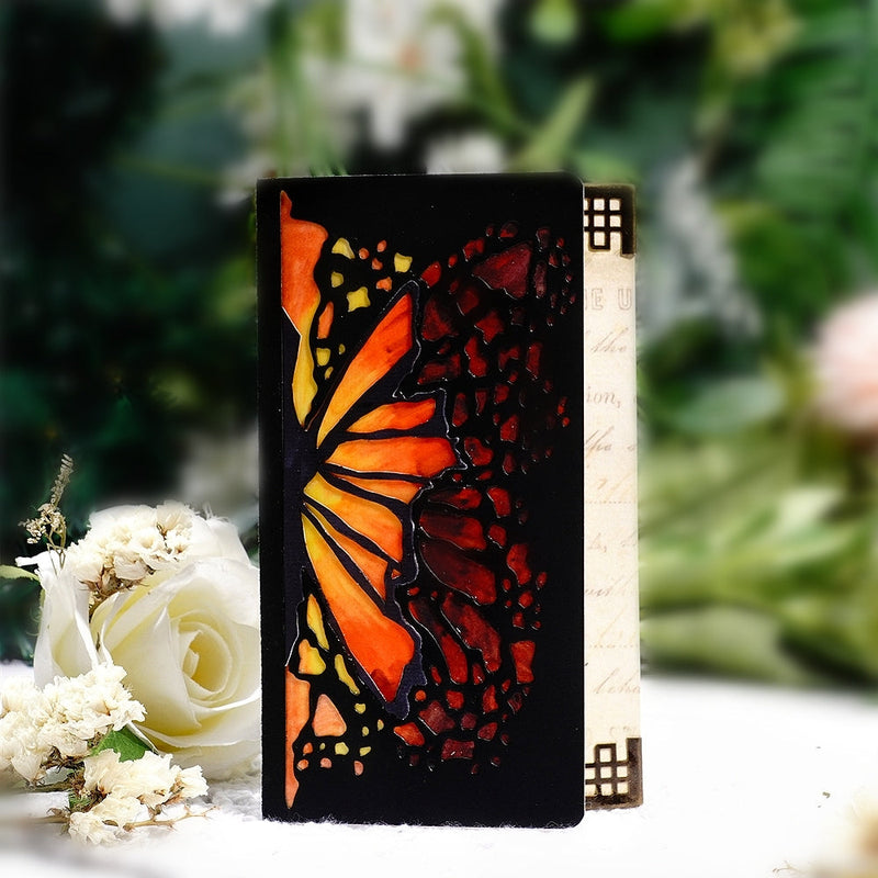 Inlovearts Butterfly Wing Rectangle Frame Cutting Dies
