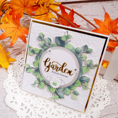 Inlovearts Circle Leaves Frame Cutting Dies