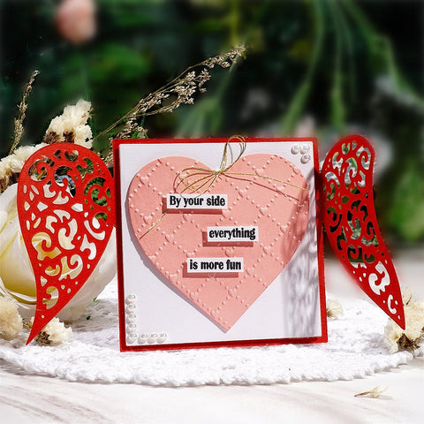 Inlovearts Love Wings Hearts Border Cutting Dies