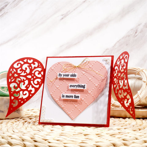 Inlovearts Love Wings Hearts Border Cutting Dies