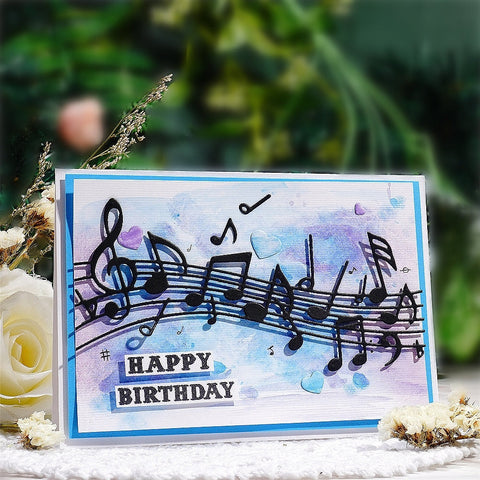 Musical Notes Sheet Music Metal Cutting Die – Musician Craft, Card Making, C8
