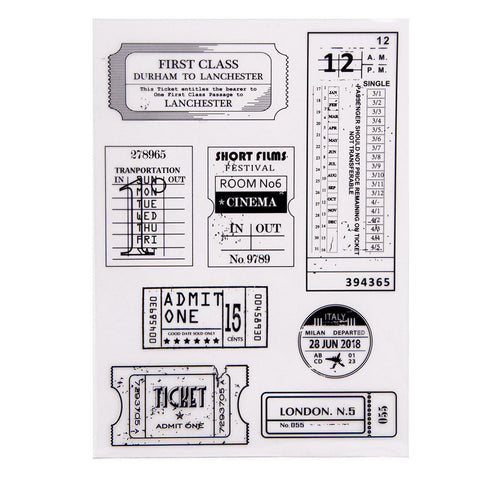 Inlovearts Cinema Tickets Clear Stamps