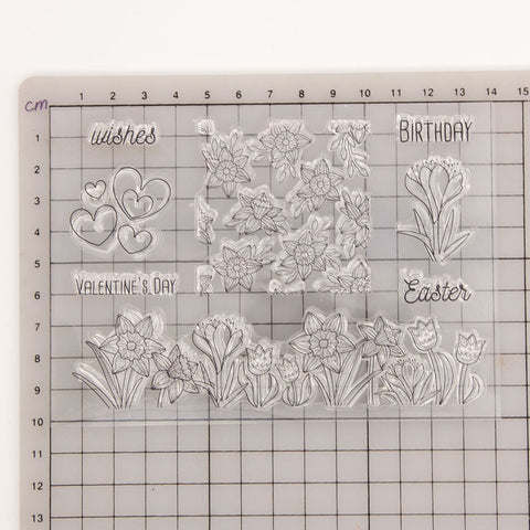 Inlovearts Summer Flower Bush Clear Stamps