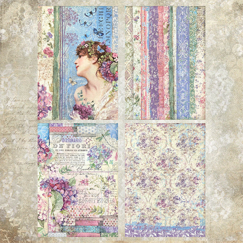 Inlovearts Classical Flower Scrapbook & Cardstock Paper