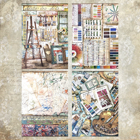 Inlovearts Painting Theme Scrapbook & Cardstock Paper