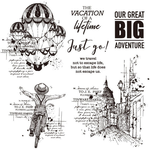 Inlovearts Big Adventure Dies with Stamps Set