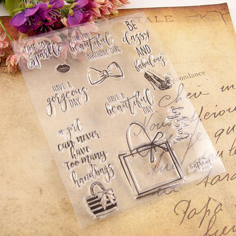 Inlovearts Happy Shopping Theme Clear Stamps