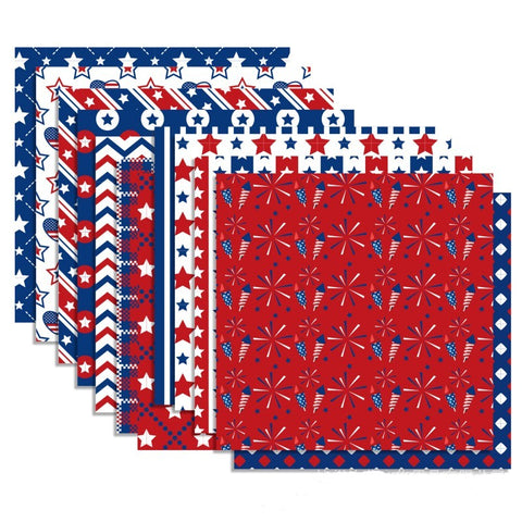 Inlovearts American Independence Day Scrapbook & Cardstock Paper