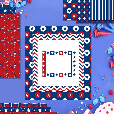 Inlovearts American Independence Day Scrapbook & Cardstock Paper