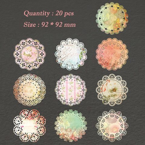 Inlovearts Round Circle Lace Paper