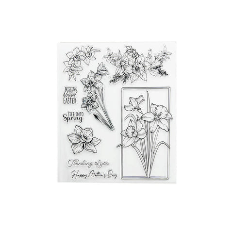 Inlovearts Beautiful Daffodils Clear Stamps