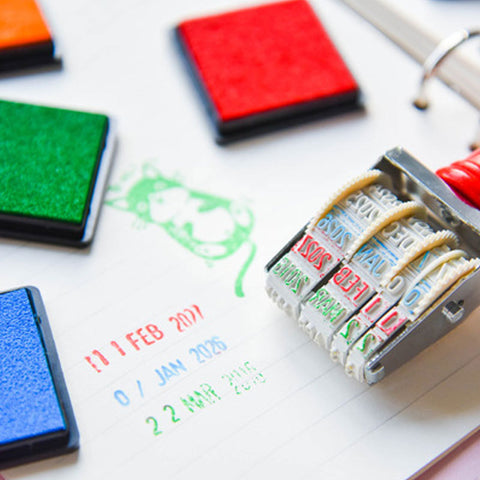 24 Colors Ink Pad Stamp Applicator Tool