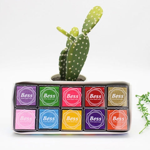 Bess 24 Colors Ink Pad Stamp Applicator Tool