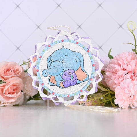 Inloveartshop Cute Elephant with His Toy Animal Theme Cutting Dies