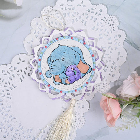 Inloveartshop Cute Elephant with His Toy Animal Theme Cutting Dies