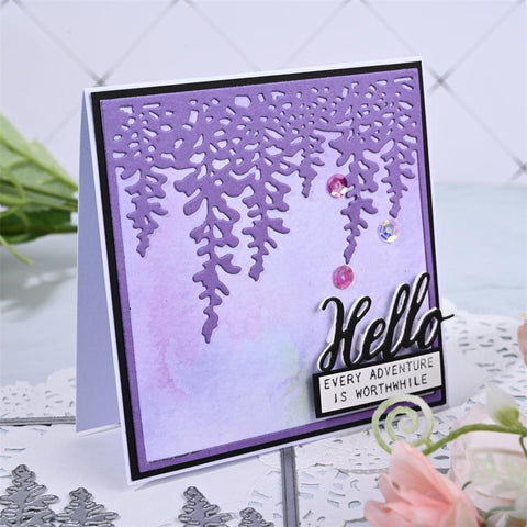 Inloveartshop Floral Wisteria Square Frame Cutting Dies