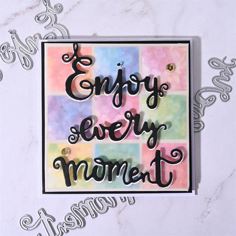 Inloveartshop "Enjoy Every Moment" Words Cutting Dies