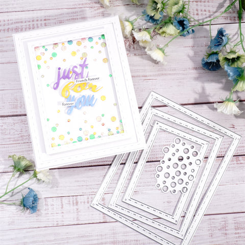 Inlovearts Speckled Pattern Border Cutting Dies