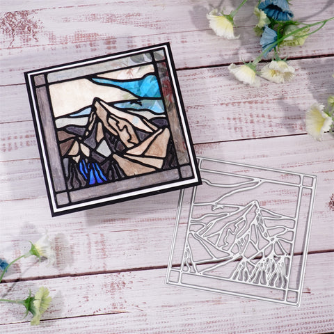 Inlovearts Mountain Background Board Cutting Dies