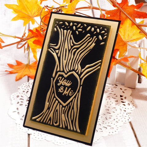 Inlovearts "You & Me"  Tree Background Board Cutting Dies