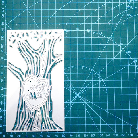 Inlovearts "You & Me"  Tree Background Board Cutting Dies