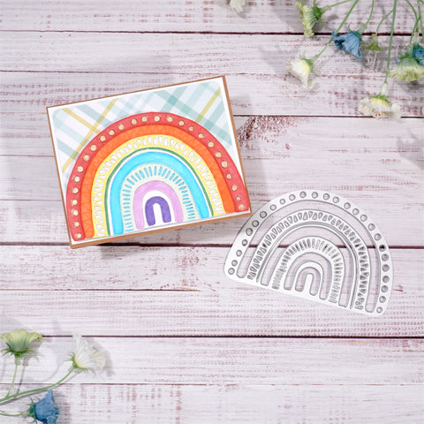 Inlovearts Rainbow-Shaped Decoration Metal Cutting Dies