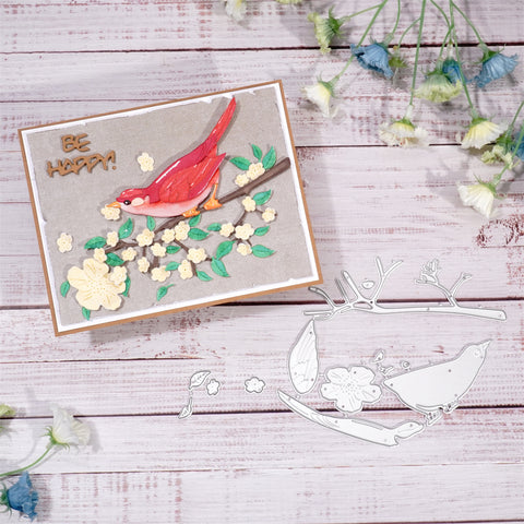 Inlovearts Bird On The Branch Cutting Dies
