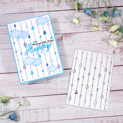 Inlovearts Water Drops Background Board Cutting Dies
