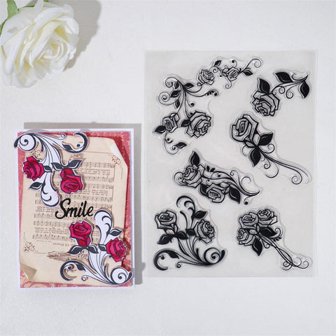 Floral Rose Stamps - Inlovearts