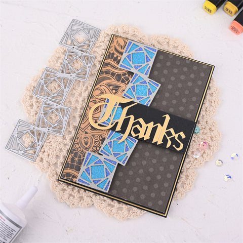 5 Squares Stacked Border Cutting Dies