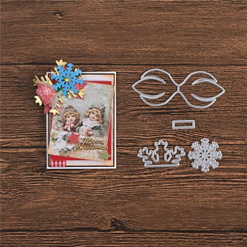 Inloveartshop Snowflake and Bow Christmas Theme Cutting Dies
