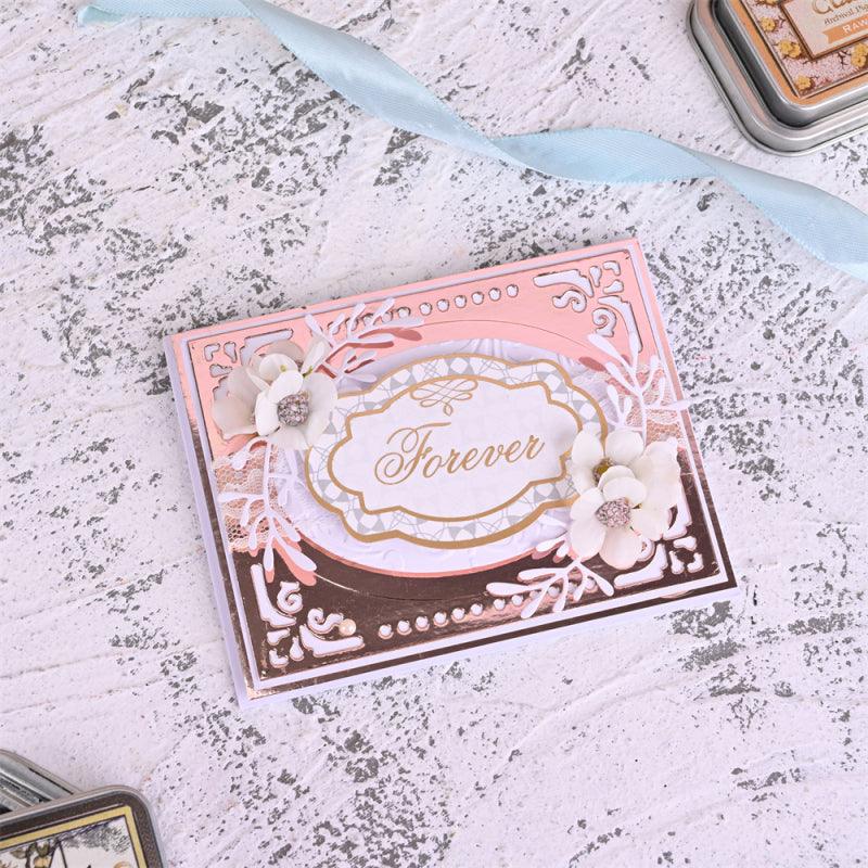 Inloveartshop Oval & Lace Hollow Rectangular Frame Cutting Dies