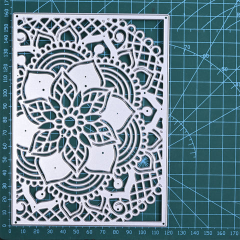 Flower Rectangle Background Cutting Dies