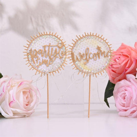 Inloveartshop Fan-shape Decoration With Words Cutting Dies