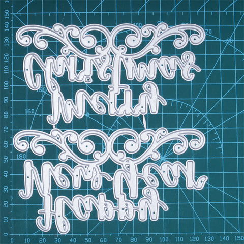 Inlovearts "Merry Christmas" & "Happy New Year" Word Cutting Dies