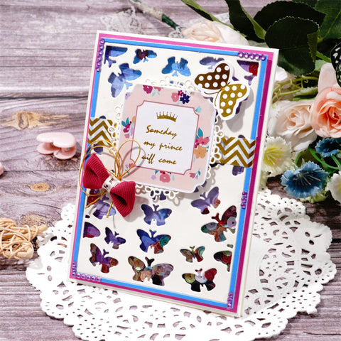 Inlovearts Hollow Butterfly Background Board Cutting Dies