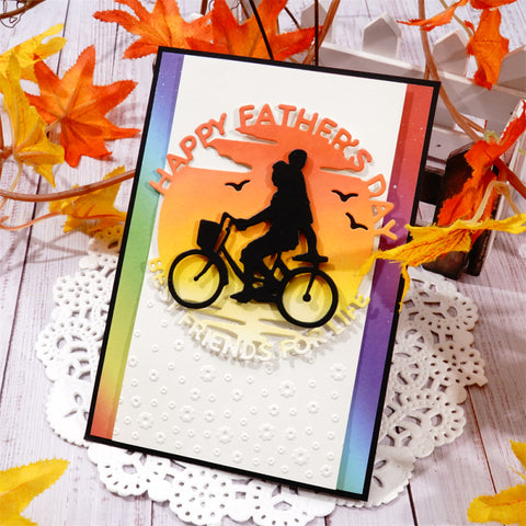 Inlovearts Parent-child Riding Theme Cutting Dies