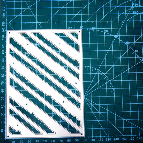Inlovearts Irregular Diagonal Stripes Background Board Cutting Dies
