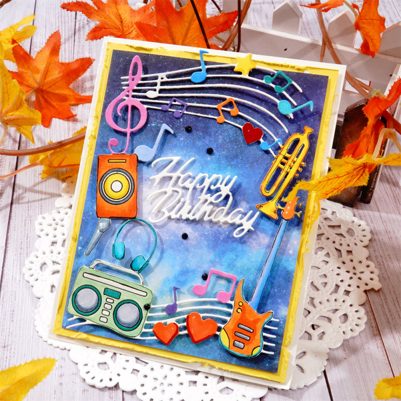 Inlovearts Musical Instrument Note Frame Cutting Dies