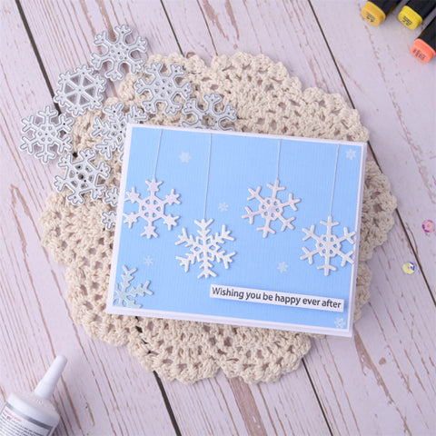 9 Pcs Exquisite Snowflake Christmas Theme Cutting Dies