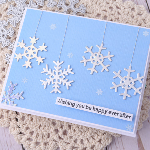 9 Pcs Exquisite Snowflake Christmas Theme Cutting Dies