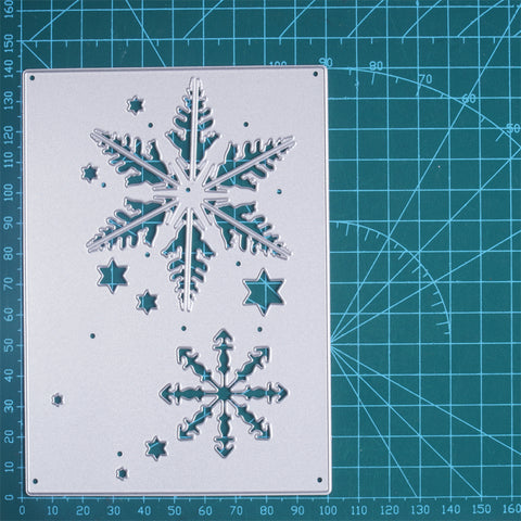 Rectangular Snowflake Background Dies Cutting Dies
