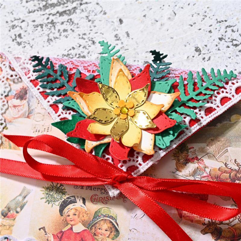 Beautiful Christmas Series Flowers Dies - Inlovearts