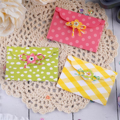 Floral Stitched Foldable Envelope Dies - Inlovearts