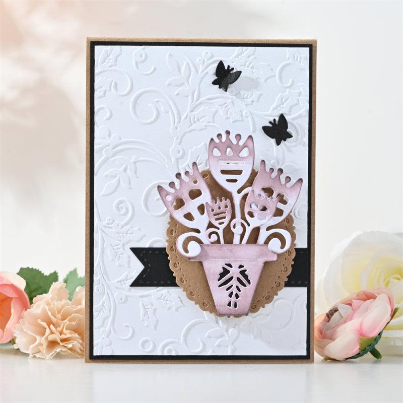 Inloveartshop Flower Pot and Flowers  Nature Decor Cutting Dies